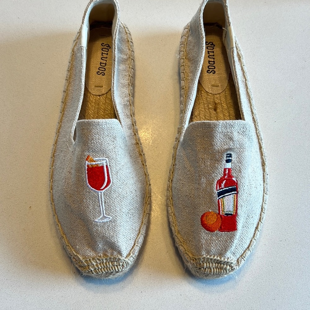 New never worn Soludos Aperol Spritz espadrilles size 8
